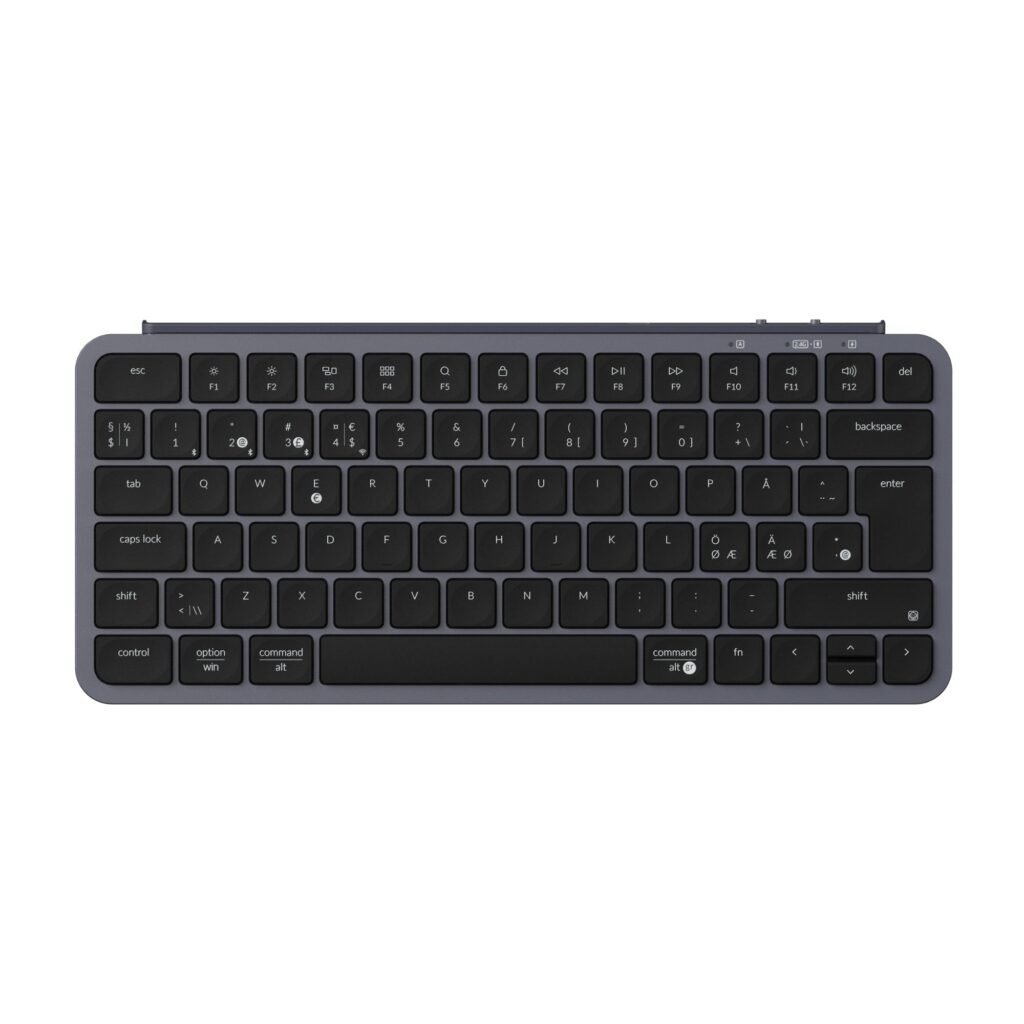 Keychron B1 Pro Ultra Slim Wireless Keyboard Space Gray ISO Nordic