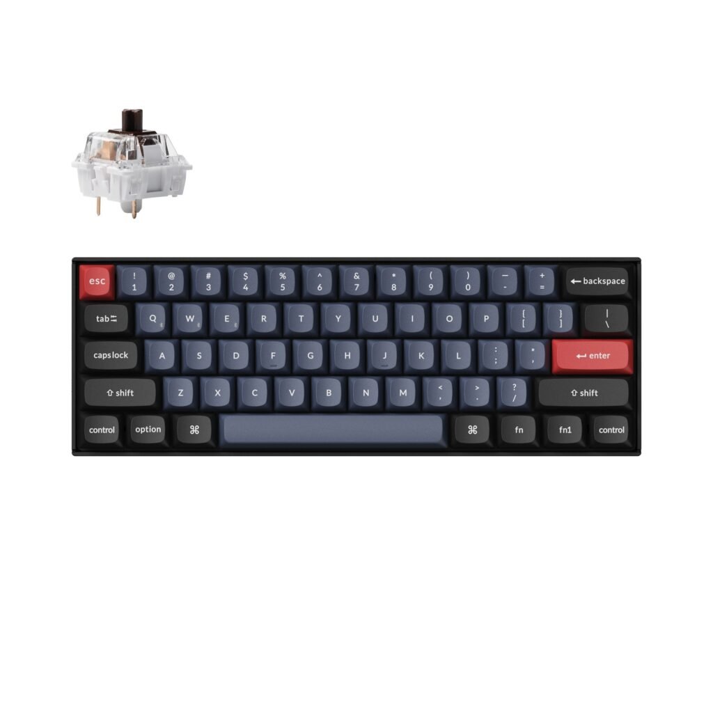 Keychron K12 Pro QMK VIA Wireless Custom Mechanical Keyboard for Mac Windows Linux with MX Switch with Keychron K pro switch Brown