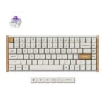 Keychron K2 HE 75 Percent Layout Wireless Magnetic Switch Custom Keyboard Special Edition Wooden White RGB Backlight Double-Shot PBT Keycaps