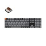 Keychron K5 Max QMK VIA ultra slim custom mechanical keyboard 100 percent full size layout for Mac Windows Linux low profile Gateron brown