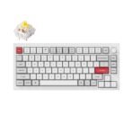 Keychron Q1 Pro QMK/VIA wireless custom mechanical keyboard 75% layout full aluminum white frame for Mac WIndows Linux with RGB backlight and hot-swappable K Pro switch banana