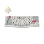 Keychron Q10 Max QMK VIA Wireless Custom Mechanical Keyboard 100% Layout Aluminum White Side-Printed PBT Keycaps for Mac Windows Linux Gateron Jupiter Banana