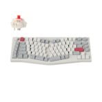 Keychron Q10 Max QMK VIA Wireless Custom Mechanical Keyboard 100% Layout Aluminum White Side-Printed PBT Keycaps for Mac Windows Linux Gateron Jupiter Red