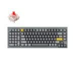 Keychron Q12 QMK VIA southpaw custom mechanical keyboard 96 percent full aluminum frame for Mac Window Linux fully assembled knob grey B Gateron G pro switch red