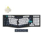 Keychron Q13 Max QMK Wireless Custom Mechanical Keyboard 96 percent Alice Layout Aluminum Black Fully Assembled Knob For Mac Windows Linux Gateron Jupiter Banana