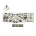 Keychron Q13 Max QMK Wireless Custom Mechanical Keyboard 96 percent Alice Layout Aluminum White Fully Assembled Knob For Mac Windows Linux Gateron Jupiter Brown