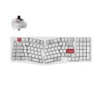 Keychron Q13 Pro QMK/VIA wireless custom mechanical keyboard 96 percent Alice layout full aluminum white frame for Mac Windows Linux with RGB backlight hot-swappable K Pro brown