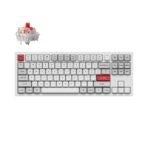 Keychron Q3 Pro QMK/VIA wireless custom mechanical keyboard tenkeyless layout full aluminum white frame for Mac Windows Linux RGB hot-swappable K Pro switch red