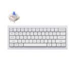 Keychron Q4 60 Percent Layout QMK VIA Custom Mechanical Keyboard Hot Swappable Gateron G Pro Switch Blue Shell White