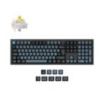 Keychron Q6 Pro QMK/VIA wireless custom mechanical keyboard full-size layout aluminum black for Mac Windows Linux RGB hot-swappable K Pro switch banana ISO Nordic layout