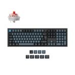 Keychron Q6 Pro QMK/VIA wireless custom mechanical keyboard full-size layout aluminum black for Mac Windows Linux RGB hot-swappable K Pro switch red ISO Nordic layout