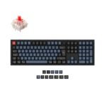 Keychron Q6 QMK VIA custom mechanical keyboard full size aluminum black frame knob ISO UK layout for Mac Windows Hot Swappable Gateron G Pro Red