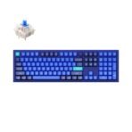 Keychron Q6 QMK VIA custom mechanical keyboard full size 100 percent layout full aluminum blue frame knob for Mac Windows RGB backlight with hot swappable Gateron G Pro switch blue