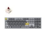 Keychron Q6 QMK VIA custom mechanical keyboard full size 100 percent layout full aluminum grey frame for Mac Windows RGB backlight with hot swappable Gateron G Pro switch brown