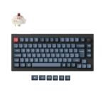 Keychron V1 Max QMK/VIA Wireless Custom Mechanical Keyboard 75% Layout Fully Assembled Knob for Mac Windows Linux Gateron Jupiter Brown ISO Swiss layout