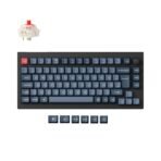 Keychron V1 Max QMK/VIA Wireless Custom Mechanical Keyboard 75% Layout Fully Assembled Knob for Mac Windows Linux Gateron Jupiter Red ISO German layout