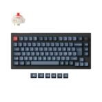 Keychron V1 Max QMK/VIA Wireless Custom Mechanical Keyboard 75% Layout Fully Assembled Knob for Mac Windows Linux Gateron Jupiter Red ISO Nordic layout