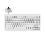 Keychron V1 QMK VIA custom mechanical keyboard 75% layout shell white for Mac Window Linux fully assembled Keychron K Pro brown