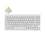 Keychron V1 QMK VIA custom mechanical keyboard 75% layout shell white for Mac Window Linux fully assembled Keychron K pro banana