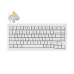 Keychron V1 QMK VIA custom mechanical keyboard 75% layout shell white for Mac Window Linux fully assembled knob Keychron K pro banana