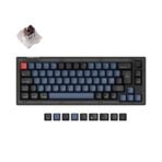 Keychron V2 QMK VIA custom mechanical keyboard 65 percent layout frosted black knob Mac Windows Linux hot-swappable Keychron K Pro switch brown ISO Nordic layout