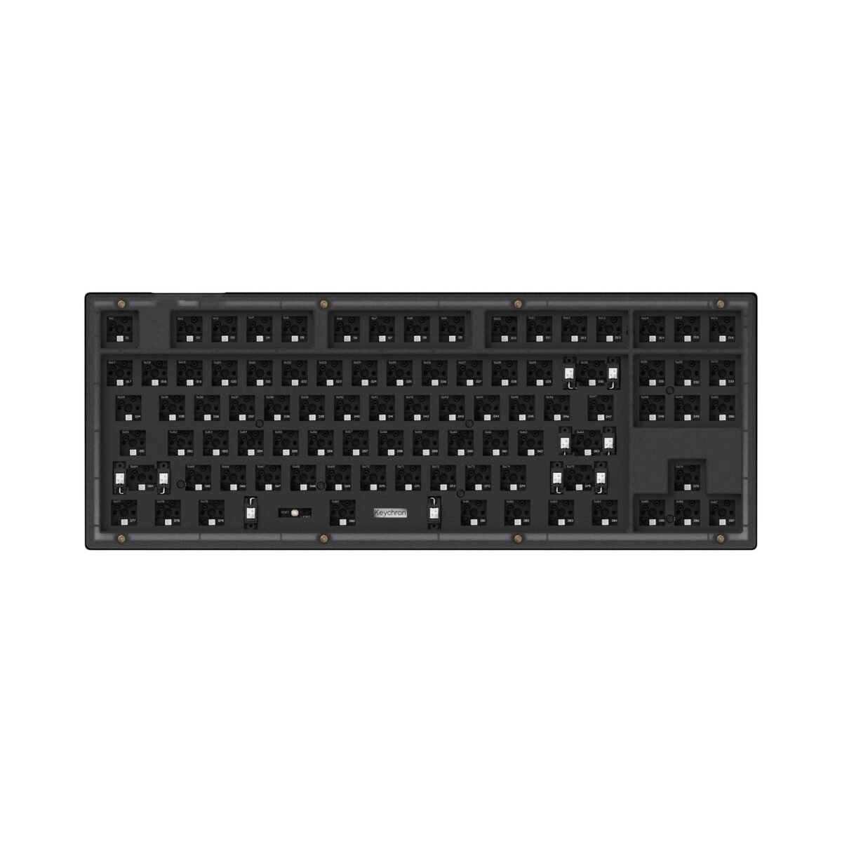 Keychron V3 Custom Mechanical Keyboard frosted black QMK/VIA tenkeyless hot-swappable barebone