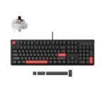 Lemokey X3 QMK/VIA Wired Mechanical Keyboard 100 Percent Layout Keychron Mechanical Brown Switch