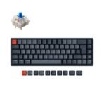 keychron k6 nordic iso layout wireless mechanical keyboard gateron blue switch hot swappable for mac windows